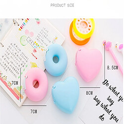 Wewoo Gadget Distributeur de ruban en plastique forme de cœur mignon Donut créatif Découpeur de décoratif Kids Office School Supplies coeur rose pas cher