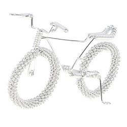 Avis Vintage métal modèle de bicyclette w / fleur roue artisanat jouet cadeau décor ruban