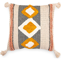 ICONIK INTERIOR Coussin de style boho Bali - Housse et Rembourrage inclus - Mabel Multicolore