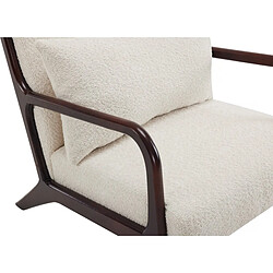 Acheter palozi home Fauteuil bouclette style scandinave en bois Clinton - Blanc