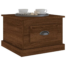 Avis vidaXL Table basse Chêne marron 50x50x35 cm Bois d'ingénierie