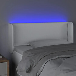 Acheter Maison Chic Tête de lit moderne à LED lumineuse pour chambre - Décoration de lit Blanc 83x16x78/88 cm Similicuir -MN41202