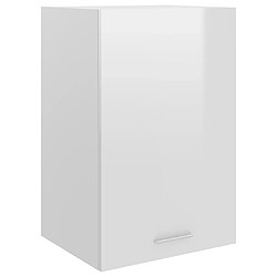 vidaXL Armoire suspendue Blanc brillant 39,5x31x60cm Bois d'ingénierie