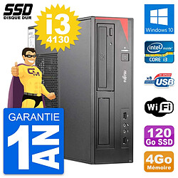 PC Fujitsu Esprimo E520 E85+ DT Intel i3-4130 RAM 4Go SSD 120Go Windows 10 Wifi - Occasion