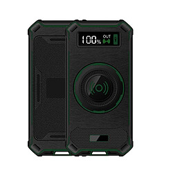 Chrono Qi Chargeur Portable 10000mAh de Banque d'alimentation sans Fil Grande capacité, Charge Rapide, Batteries externes, 2 Ports USB et 2 entrées (Micro et Type C) Device,(vert)