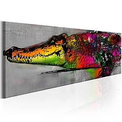 Artgeist Tableau - Colourful Alligator [120x40]