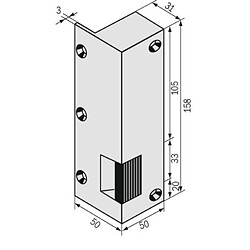 Metalux Serrure électrique à clé en applique droite Ensemble 7 pas cher