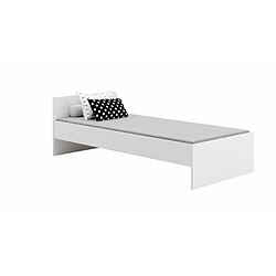 Acheter Mpc Lit blanc avec tiroir et matelas 200X90