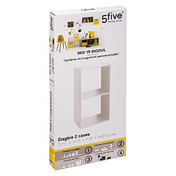 Avis Atmosphera, Createur D'Interieur Etagère 2 Cases Mix - P. 34,5 cm x H. 67,5 cm - Blanc