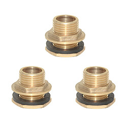 3pcs DN25 Réservoir D'eau Tuyau D'eau Tube Tuyau Connecteur Adaptateur Robinet Robinet