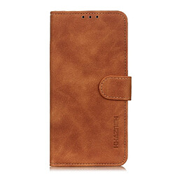 Etui en PU rétro marron pour votre Samsung Galaxy Xcover Pro