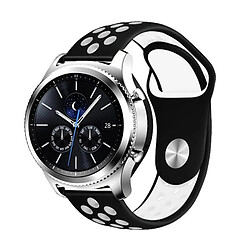 NIS Bracelet Sport Compatible avec Huawei Watch 4 Pro Space Edition - Noir / Blanc