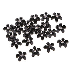 Acheter 20 fleurs flatback bouton embellissements strass pour mariage noir