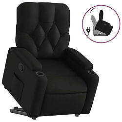 Maison Chic Fauteuil Relax pour salon, Fauteuil inclinable Noir Similicuir -GKD89621