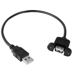 Avis Wewoo Câble de panneau de montage USB 2.0 AM vers AF, Longueur: 90cm