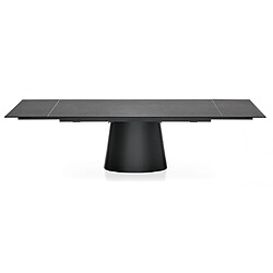 Acheter Inside 75 Table extensible 10 couverts ELLISSE 240 cm pieds métal plateau céramique noir