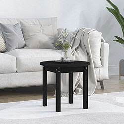 Maison Chic Table basse,Table Console Table d'appoint, Table pour salon Noir Ø 45x40 cm Bois massif de pin -MN21291