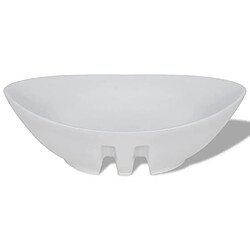 Acheter vidaXL Lavabo ovale en céramique avec trop plein 59 x 38,5 cm