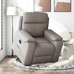 vidaXL Fauteuil inclinable taupe tissu