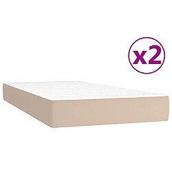 Maison Chic Lit Adulte - Lit simple Lit à sommier tapissier avec matelas moelleux - Meuble de Chambre - Cappuccino 200x200 cm -MN85567 pas cher