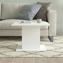 Acheter Maison Chic Tabls basse,Table Console pour salon Blanc 55,5x55,5x40 cm Aggloméré -MN82964