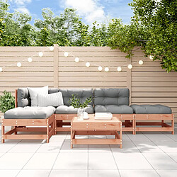 vidaXL Salon de jardin 6 pcs bois massif douglas