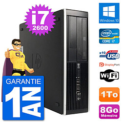 PC HP Compaq 6200 Pro SFF Intel i7-2600 RAM 8Go Disque Dur 1To Windows 10 Wifi - Occasion