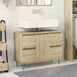 vidaXL Armoire salle de bain chêne sonoma 80x33x60cm bois d'ingénierie