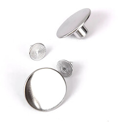 Boutons De Jeans Brillantes Marteau Sur 20mm Pack De 6 Jeux D'argent