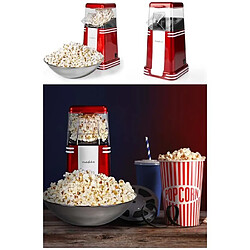 NEDIS MACHINE A POP-CORN ELECTRIQUE 1200W Rouge/Blanc Pop-corn en seulement 2 à 4 minutes