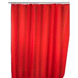 WENKO Rideau de douche 180x200 rouge anti mois