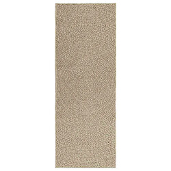 vidaXL Tapis ZIZUR beige 80x200 cm aspect de jute intérieur extérieur