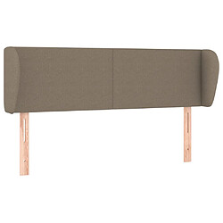 vidaXL Tête de lit avec oreilles Taupe 147x23x78/88 cm Tissu