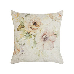 Beliani Coussin ZAHRIYE 45 x 45 cm Floral Beige