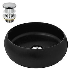 Lavabo Ø 35x30 cm céramique noire ML-Design