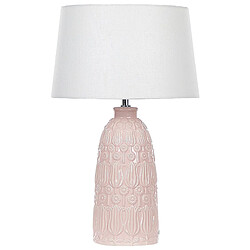 Beliani Lampe à poser en céramique rose ZARIMA