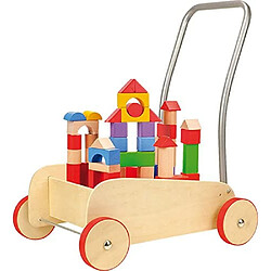 Small Foot Chariot de Marche avec Cubes de Construction