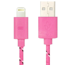 Acheter Wewoo Câble Magenta pour iPhone X / 8 et 8 Plus / 7 7 Plus / 6 6 6 Plus 6 s Plus / iPad de charge de transfert de données USB à Lightning de style Nylon de 1 m,