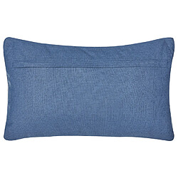 Acheter Beliani Coussin BLUESTEM Velours 30 x 50 cm Animal Broderie Bleu marine