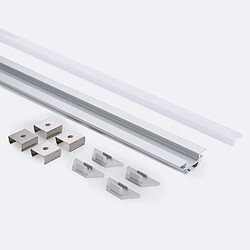 Acheter Ledkia Profilé Aluminium Encastrable Profilé Bas pour Rubans LED jusqu'à 11 mm 2 m