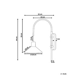 Avis Beliani Lampe murale SISSA Métal Blanc