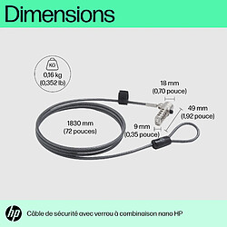 Avis HP Nano Combination cable lock