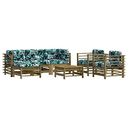 Maison Chic Salon de jardin 7 pcs + coussins - Mobilier/Meubles de jardin - Table et chaises d'extérieur bois de pin imprégné -MN44983