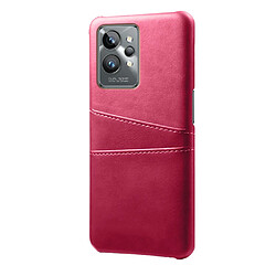 Coque en TPU + PU anti-griffes, anti-choc avec porte-cartes, rose pour votre Realme GT2 Pro