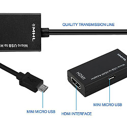 Universal Mini micro Micro USB vers HDMI Adaptter Converter Cable Mâle en Adaptateur Femelle Câble