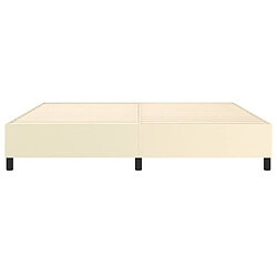 Acheter vidaXL Cadre de lit sans matelas crème 200x200 cm similicuir