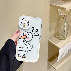 Avis GUPBOO Étui pour iPhone12 Tête inclinable point d'interrogation canard dessin animé étui de téléphone portable miroir support femme