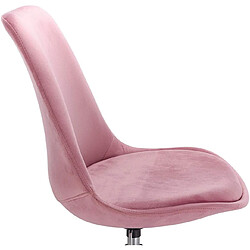 Avis Helloshop26 Fauteuil de bureau chaise de bureau en velours rose 19_0000488