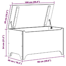 vidaXL Boîte de rangement avec couvercle RANA blanc bois massif de pin pas cher