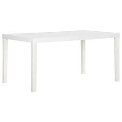 Maison Chic Table de jardin | Table d'extérieur 150x90x72 cm PP Blanc -GKD13386